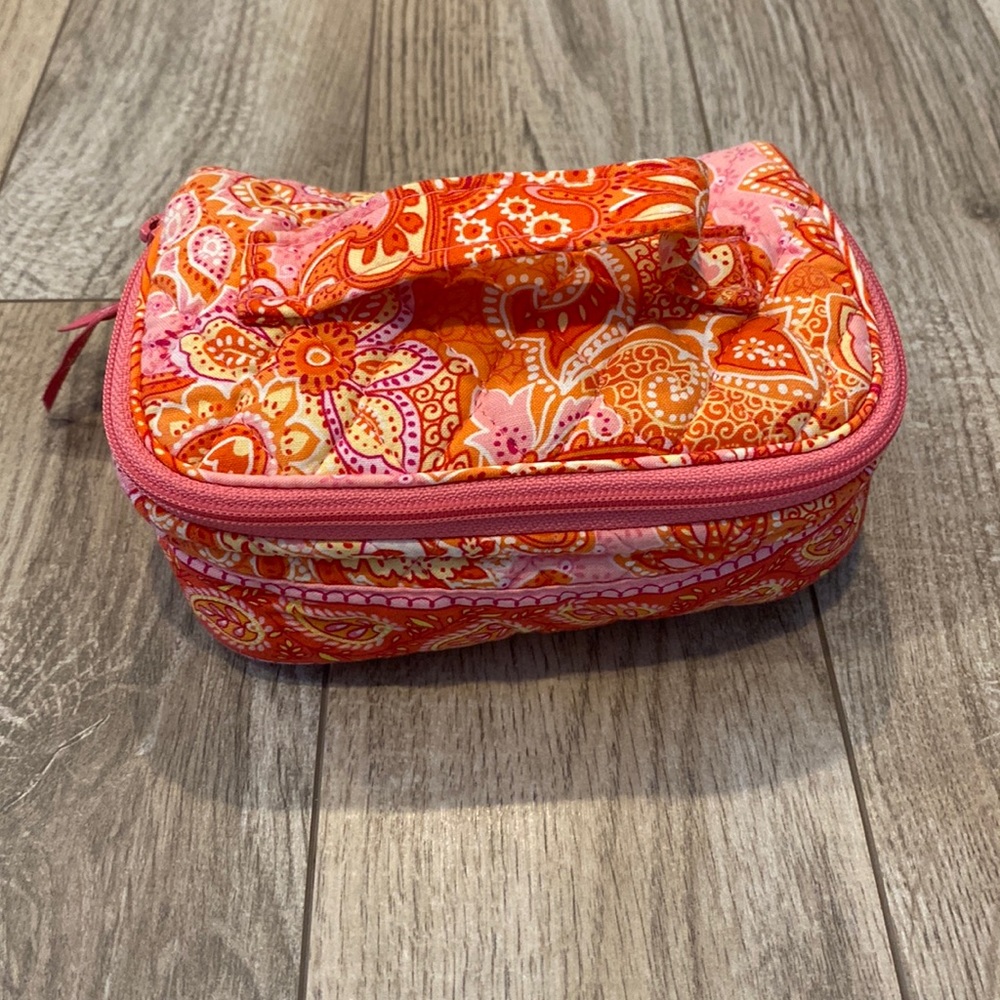 Vera Bradley Pink and Orange Jewelry Bag